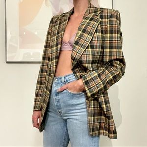 Wool Plaid Men’s Blazer